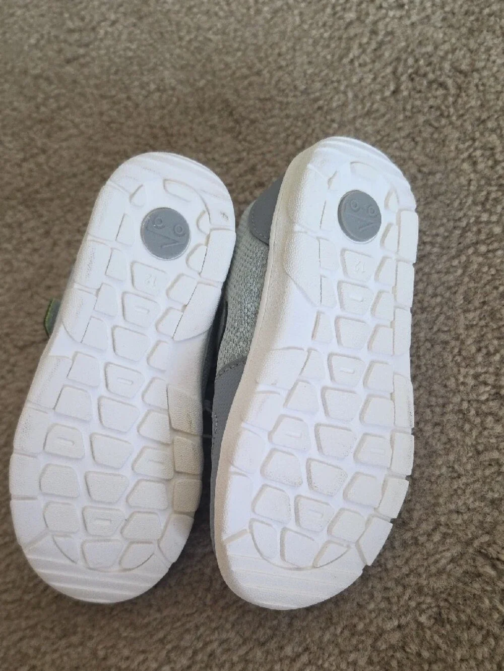 See Kai Run Basics Toddler Tenny Sneakers - Gray and Neon Green Size 12C